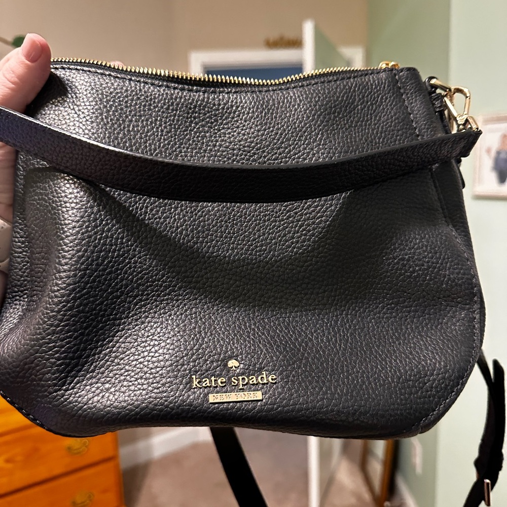 Kate Spade Black Pebbled Leather Crossbody Bag